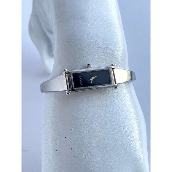 Gucci 1500L Women's Watch – Stainless Steel – Black Dial – 7.5" - Picture 7 of 8